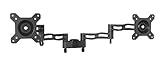 Duronic DM35P2 Double Arm Brazo para 2 Pantallas | Equivalente al Modelo DM352 sin Poste | Compatible con Todos los Postes